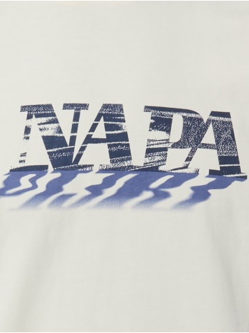 Napapijri T-Shirt Lodestar in ecru blau