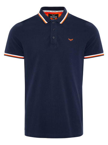 Threadbare Kurzarm-Polo THB Polo Power in blau-schwarz