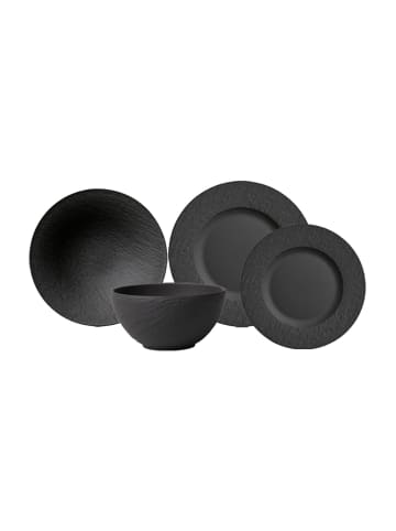 Villeroy & Boch Geschirr-Set Manufacture Rock schwarz in schwarz