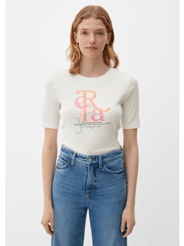 s.Oliver T-Shirt kurzarm in Creme