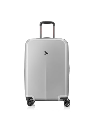 Pack Easy Genius 4 Rollen Trolley L 76 cm mit Dehnfalte in silber