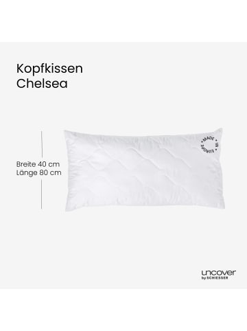 UNCOVER BY SCHIESSER Kopfkissen Chelsea in Weiß