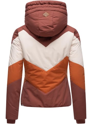 ragwear Winterjacke Novva Block in Terracotta