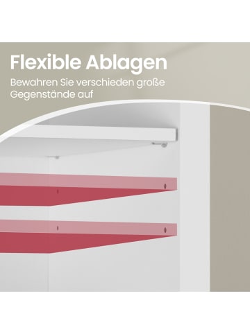 VASAGLE Schuhregal Island in Weiß - (B)100 x (H)50 x (T)29.5 cm