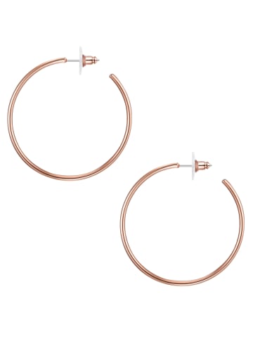 Lulu & Jane Creolen Metall-Legierung in roségold