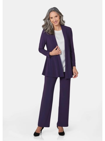 GOLDNER Kurzgröße:  Leichte Shirtjacke lila mit Stretch in amethyst