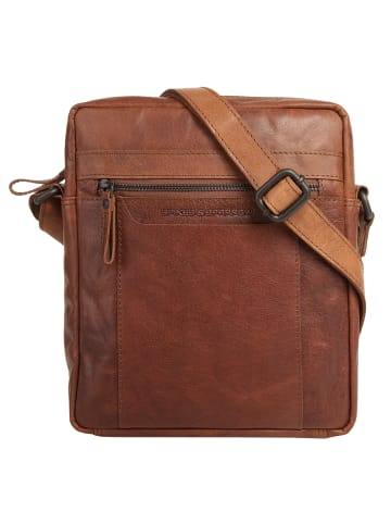 SPIKES & SPARROW Umhängetasche echt Leder in cognac