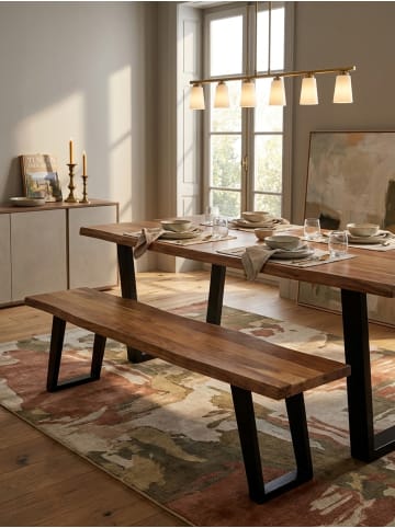 KADIMA DESIGN Esszimmerbank 140x40x45,5 cm Massivholz / Metall mit