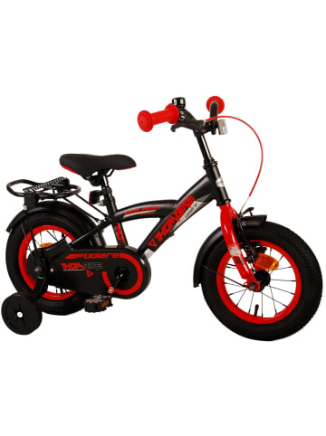 Volare Kinderfahrrad Thombike für Jungen 12 Zoll Kinderrad in Schwarz Rot 3 Jahre