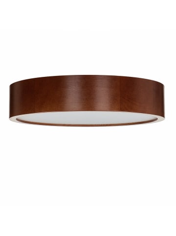 Licht-Erlebnisse Deckenlampe Ø 37 x (H)8 cm in Holz rustikal