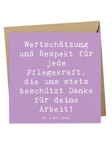 Mr. & Mrs. Panda Deluxe Karte Spruch Pflegekraft Wertschätzung m... in Lavendeltraum