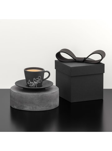 Villeroy & Boch 6er Set Espresso-Untertassen Manufacture-Rock Mickey Mouse ø 12,1 cm schwarz in schwarz
