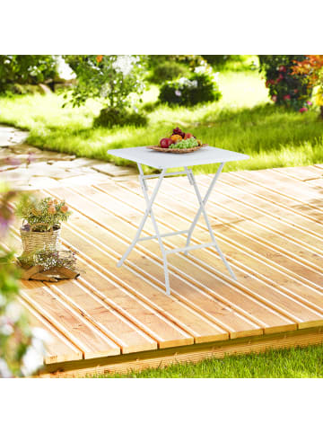 relaxdays Klapptisch in Weiß - (B)62 x (H)73 x (T)62 cm