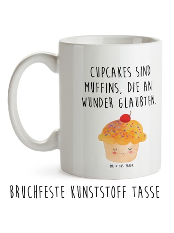 Mr. & Mrs. Panda Kaffeetasse Cupcake mit Spruch in Weiß