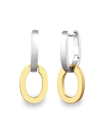 KUZZOI Ohrringe 925 Sterling Silber in Zweifarbig