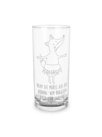 Mr. & Mrs. Panda Wasserglas Fuchs Ballerina mit Spruch in Transparent
