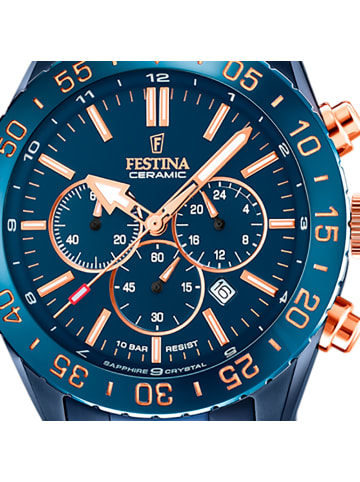 Festina Analog-Armbanduhr Festina Keramik schwarz groß (ca. 44mm)