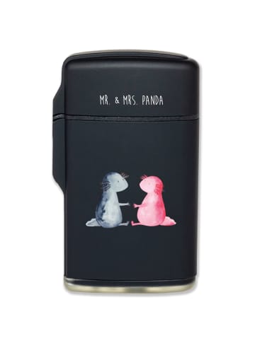 Mr. & Mrs. Panda Feuerzeug Axolotl Liebe ohne Spruch in Schwarz