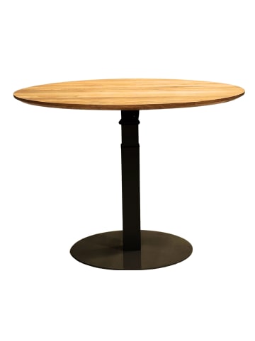 Feldmann-Wohnen Couchtisch Nagold Eiche geölt / schwarz 80 / 80 / 47-68cm
