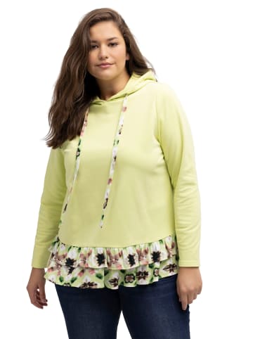 Ulla Popken Sweatshirt in limettengrün