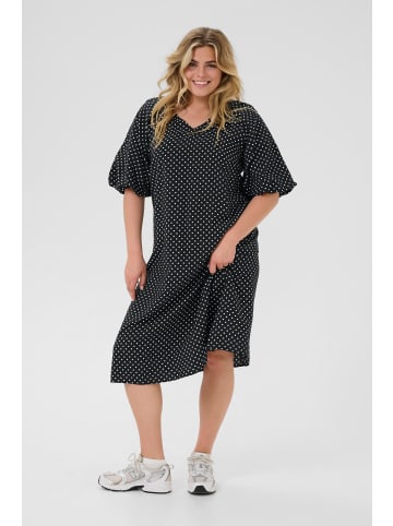 KAFFE curve Kleid KCgina A-shape in Black/Chalk dot