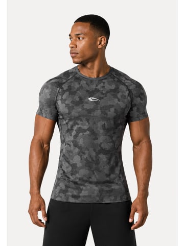 SMILODOX Kompression Camo T-Shirt Varek in Anthrazit