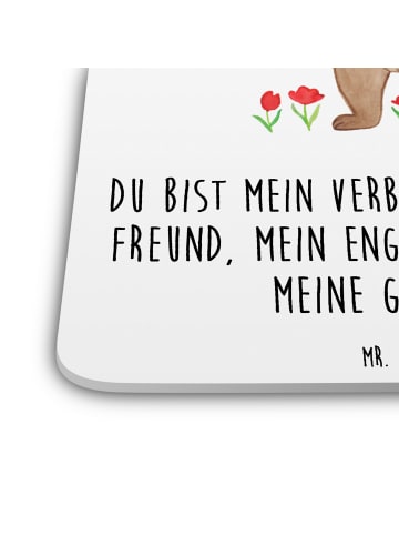 Mr. & Mrs. Panda Untersetzer für Gläser Hund Dame mit Spruch in Weiß