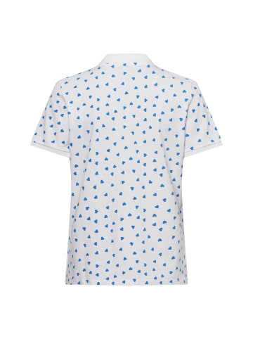 Marie Lund Poloshirt in weiß blau - 0003