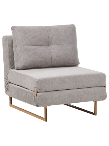 Beliani Einzelsofa JERSLEV in Grau/Schwarz/Braun - (W) 79 x (H) 87 x (L) 84 cm
