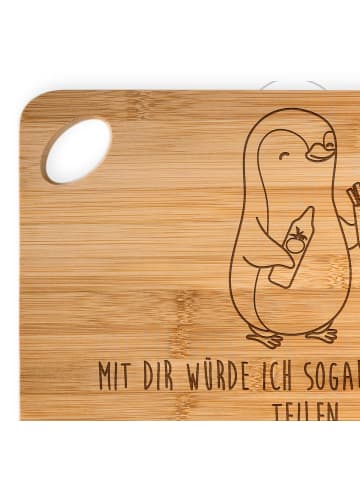 Mr. & Mrs. Panda Servierbrett Pinguin Pommes mit Spruch in Braun