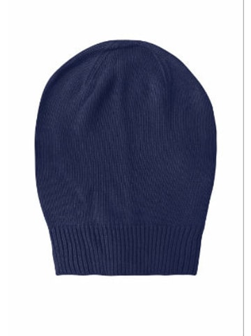 Seiden-Grohn Mütze für Damen in blau
