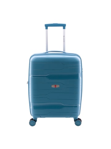 Gladiator 3800 4 Rollen Kabinentrolley 55 cm mit Dehnfalte in bondi blue