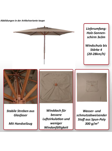 MCW Gastro Holz-Sonnenschirm C57b, Creme