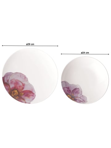 Villeroy & Boch 4er Set Tafelset Rose Garden in bunt