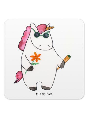Mr. & Mrs. Panda Untersetzer Eckig Einhorn Woodstock ohne Spruch in Weiß