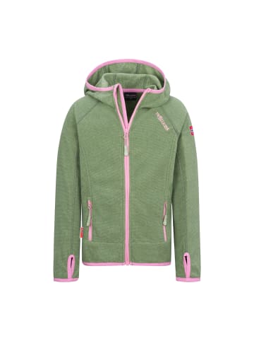 Trollkids Fleece-Jacke "Sandefjord" in Pistaziengrün/Rosa