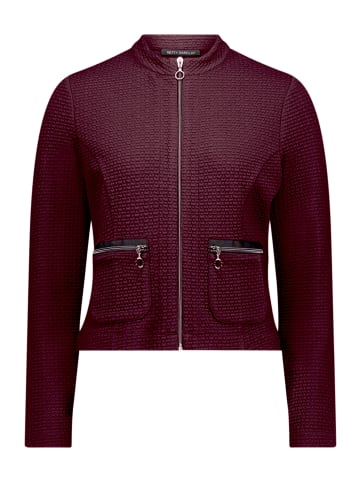 Betty Barclay Sweatjacke mit Reißverschluss in Maroon Banner