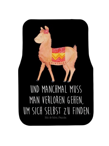 Mr. & Mrs. Panda Fußmatte PKW Alpaka Stolz mit Spruch in Schwarz