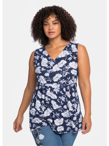 sheego by Joe Browns Longtop in blau bedruckt