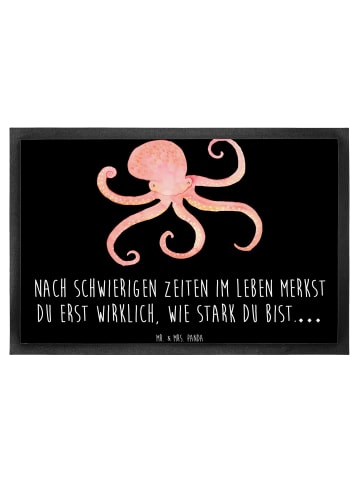 Mr. & Mrs. Panda bodenmatte Tintenfisch mit Spruch in Schwarz