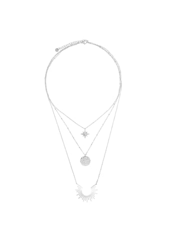 Steel_Art Layering Halskette Frauen Drusa silberfarben in silberfarben poliert