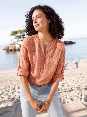 WITT WEIDEN Baumwollbluse in papaya-ecru