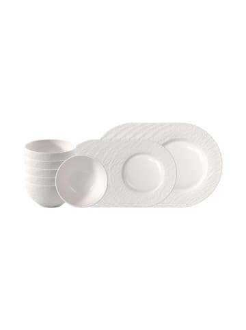 Villeroy & Boch 18er Set Tafelservice Manufacture Ice weiß in weiß