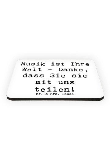 Mr. & Mrs. Panda zettelhalter Spruch Musiklehrer Danke mit Spruch in Weiß