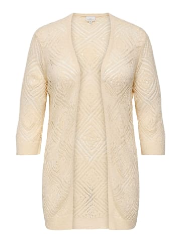 ONLY Carmakoma Strickjacke in Ecru