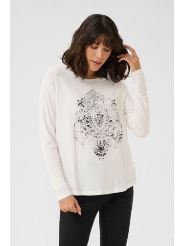 Kaffe Langarm-Shirt KAmally in Chalk