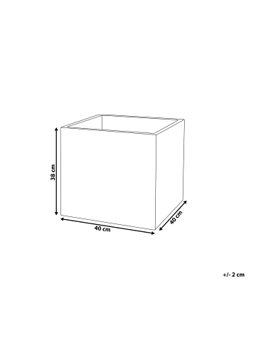Beliani Outdoor Blumentopf PAROS in Grau - (W) 40 x (H) 38 x (L) 40 cm