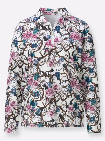 WITT WEIDEN Poloshirt in ecru-rosé-bedruckt