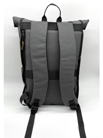 EGOMAXX Toploader Rucksack Rolltop City Backpack in Grau