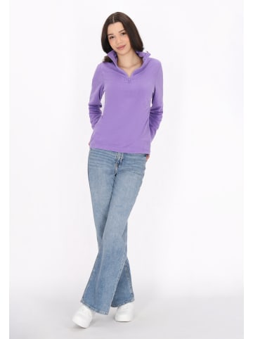 myMo Damen Fleecepullover in Violett